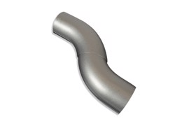 Nedførsel/sokkelknæ Silver Metallic 75 mm